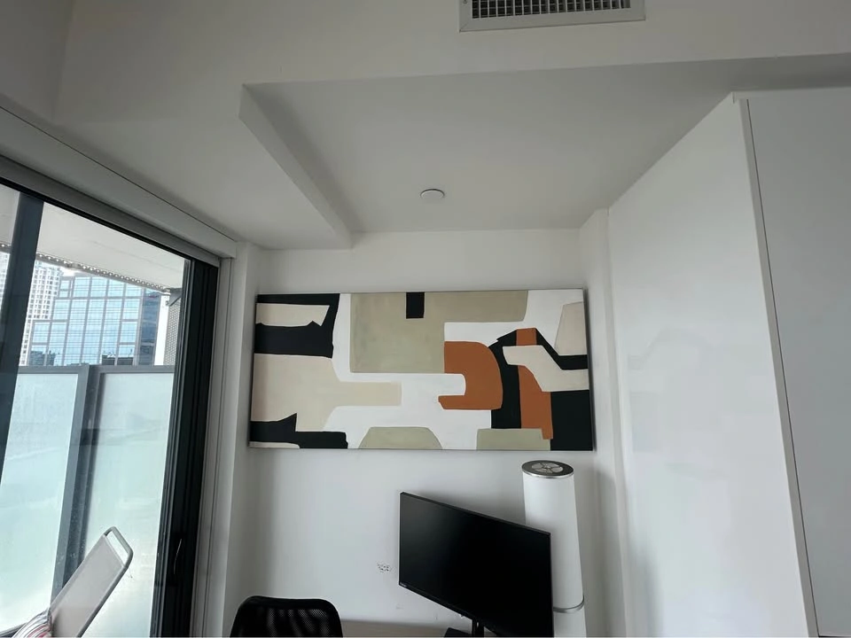 Large Abstract Geometric Canvas Wall Art - photo 2