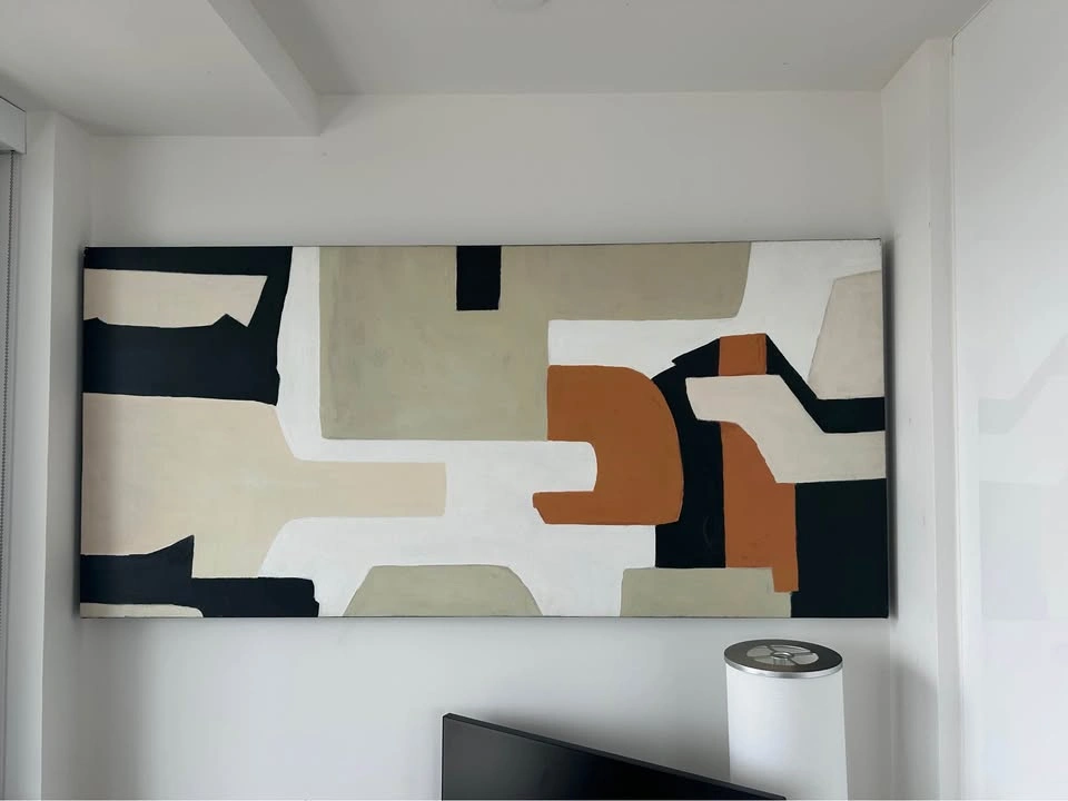 Large Abstract Geometric Canvas Wall Art - photo 3