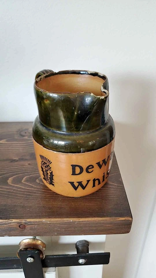 Antique Doulton Lambeth Dewar's Whisky Stoneware Jug