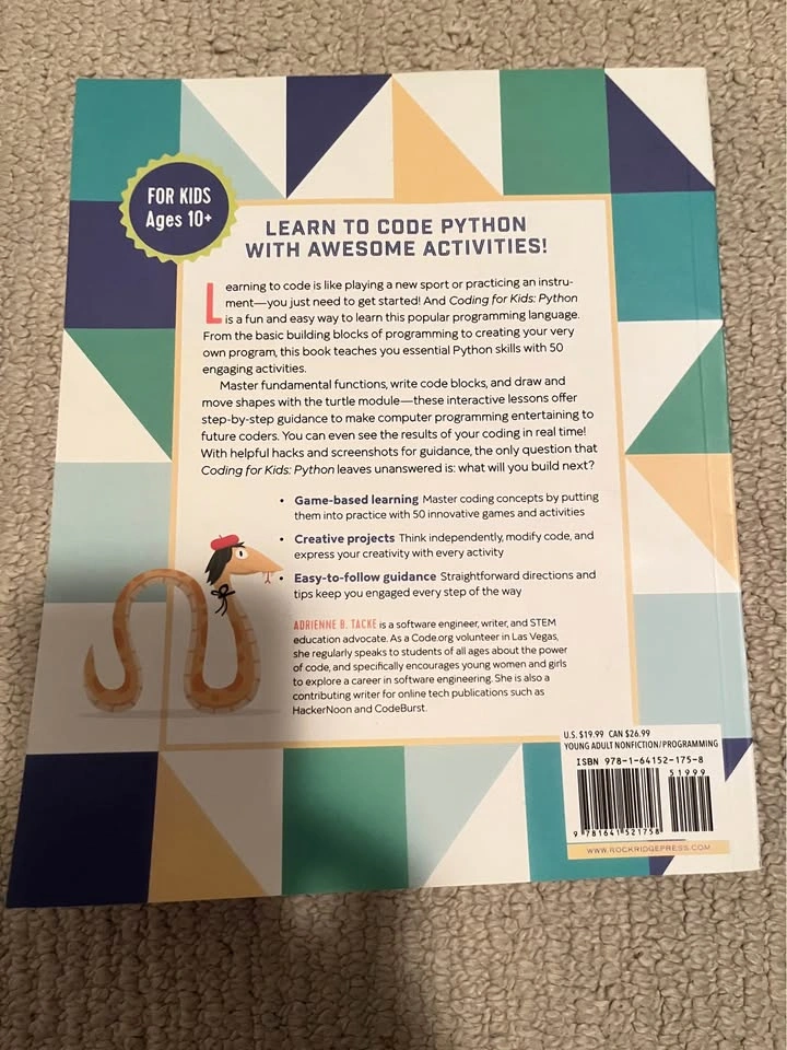 Coding For Kids Python: Learn To Code With 50 Games - photo 2