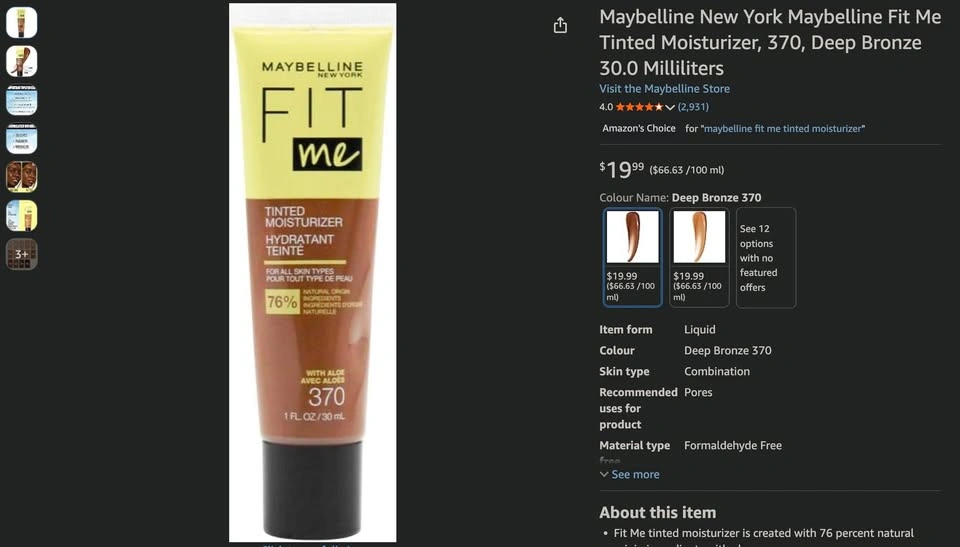 Maybelline New York Fit Me Tinted Moisturizer - photo 2