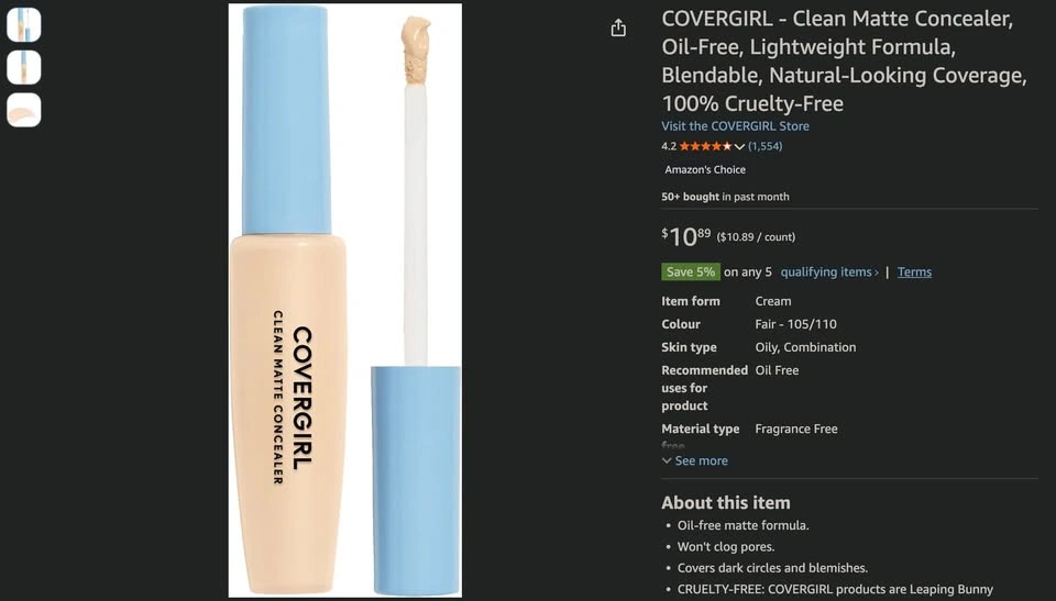 Covergirl Clean Matte Concealer - photo 2
