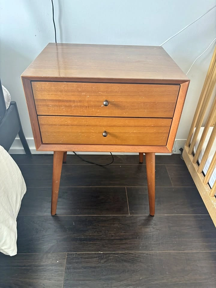 West Elm Mid-Century Nightstand – Acorn (2 available)