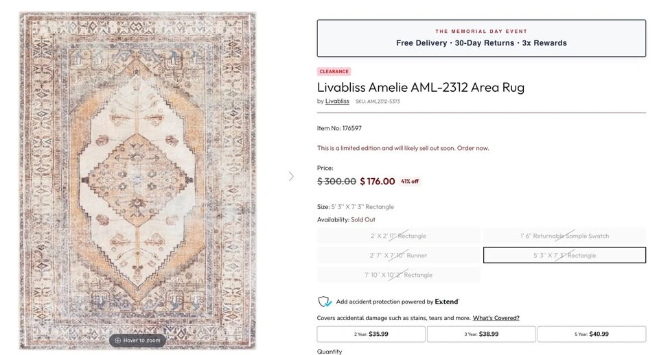 Amelie Area Rug (5x7) - photo 2