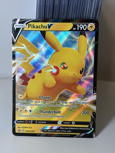 Pikachu V SWSH061 SWSH: Sword & Shield Promo Cards Holo