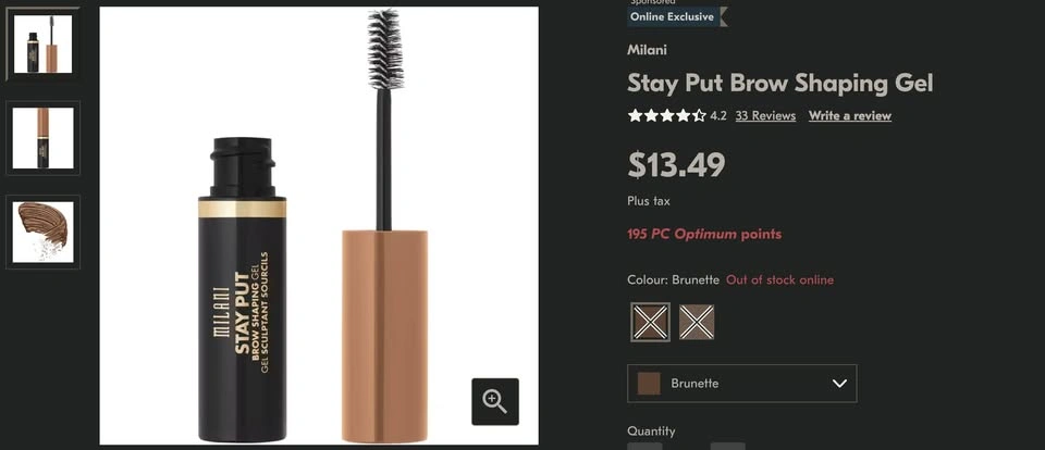 Milani Stay Put Brow Shaping Gel - photo 2