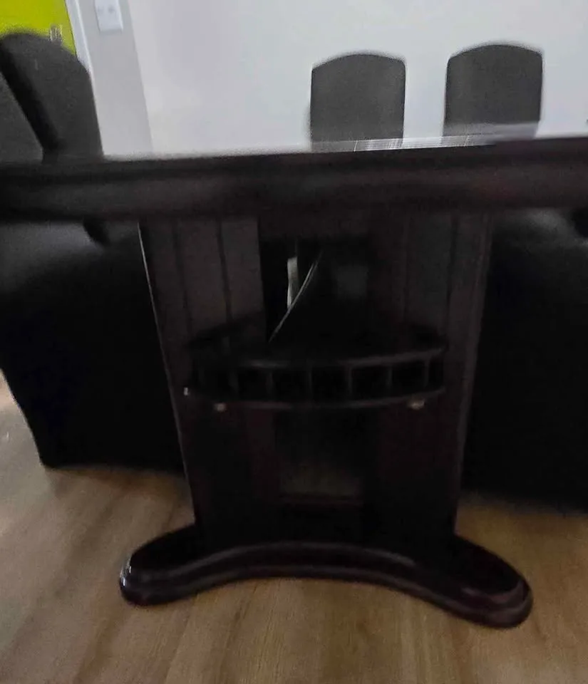 Dining room wood table and chairs image indicator(3)