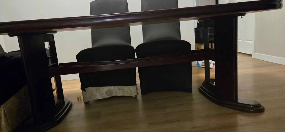 Dining room wood table and chairs image indicator(4)