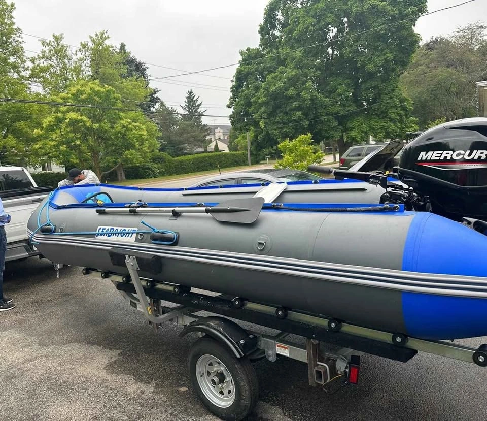 12 ft Inflatable Boat with Trailer and Mercury Engine - photo 3