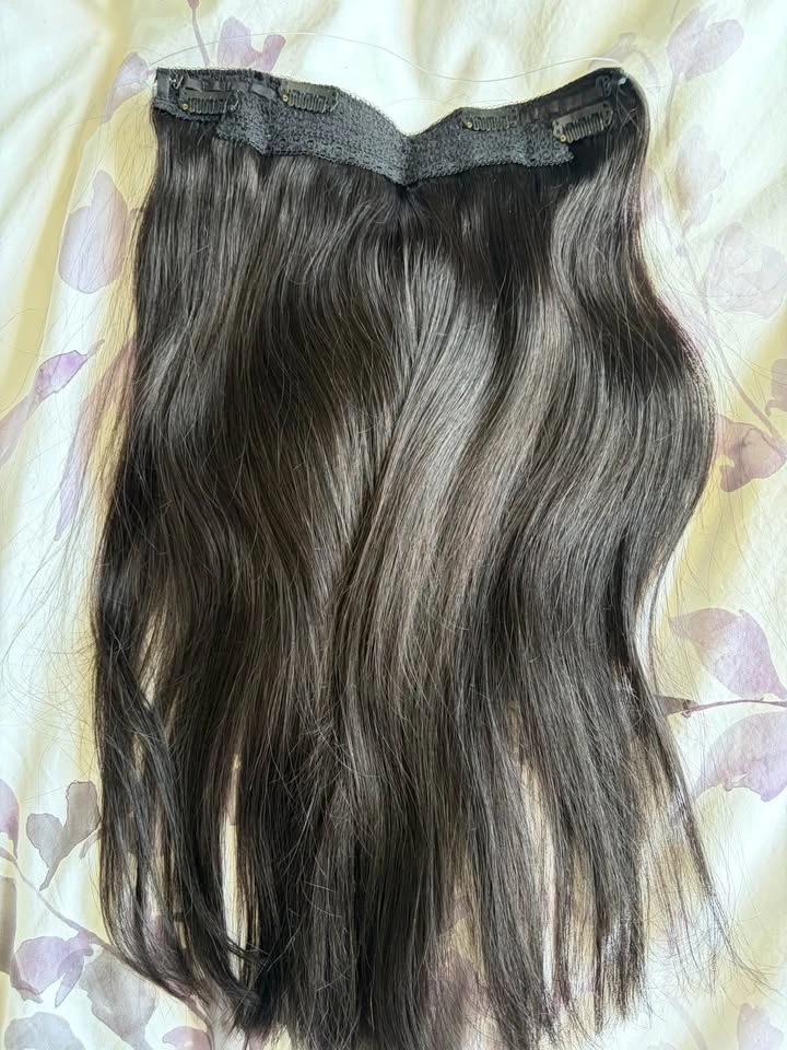 18” Remy Hair Halo Extensions, Like New - photo 2