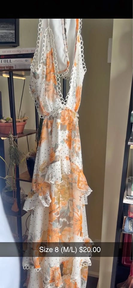 Maxi floral print dress size 8