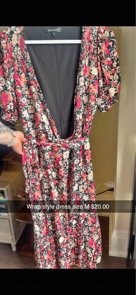 Wrap style dress size M