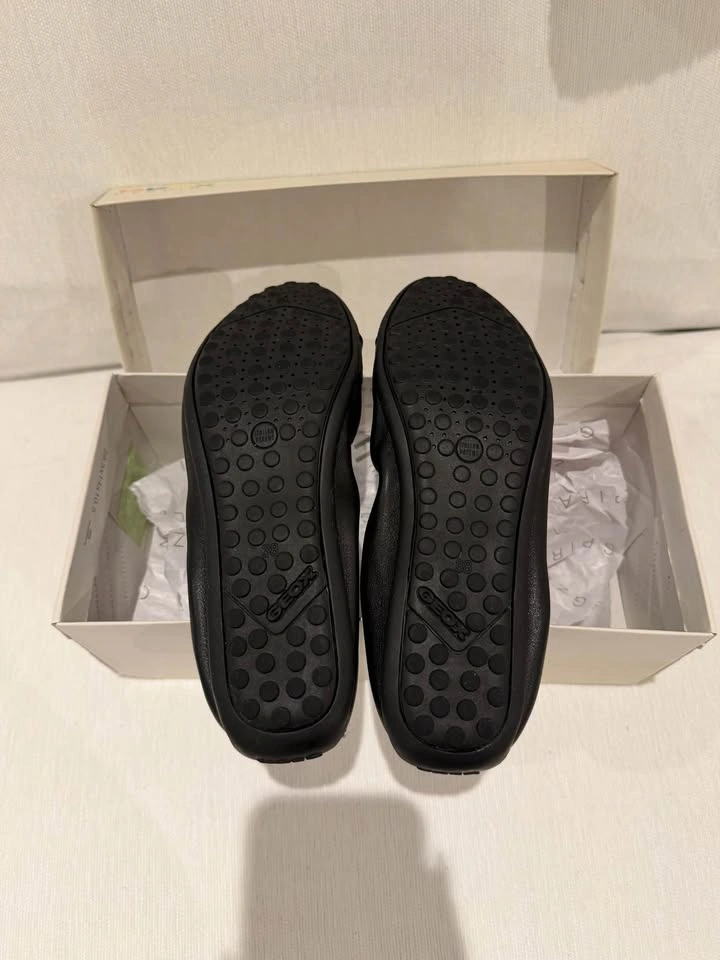 Geox Piuma Bal Black Leather Ballet Flats - photo 3