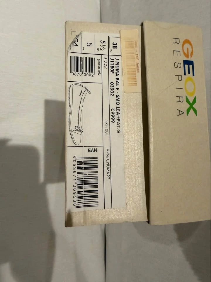 Geox Piuma Bal Black Leather Ballet Flats - photo 4