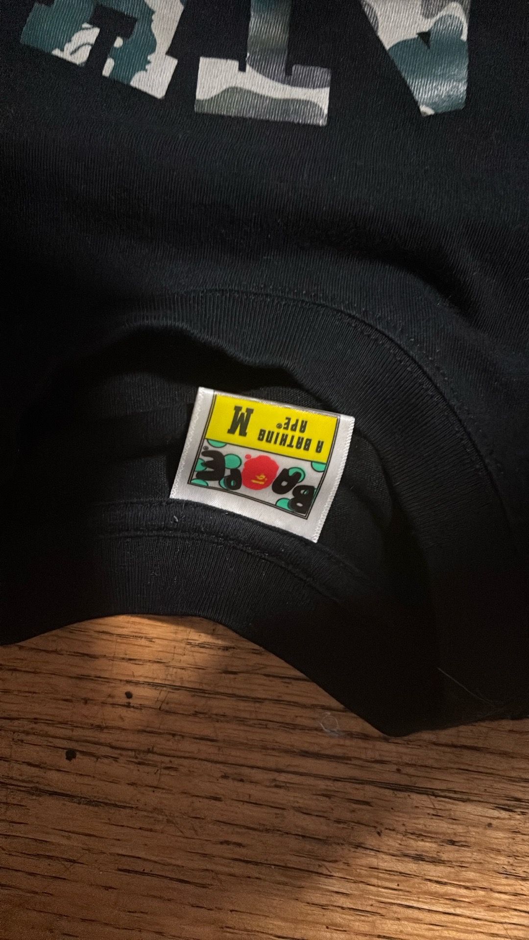 100% cotton black colored bape t-shirt - photo 2