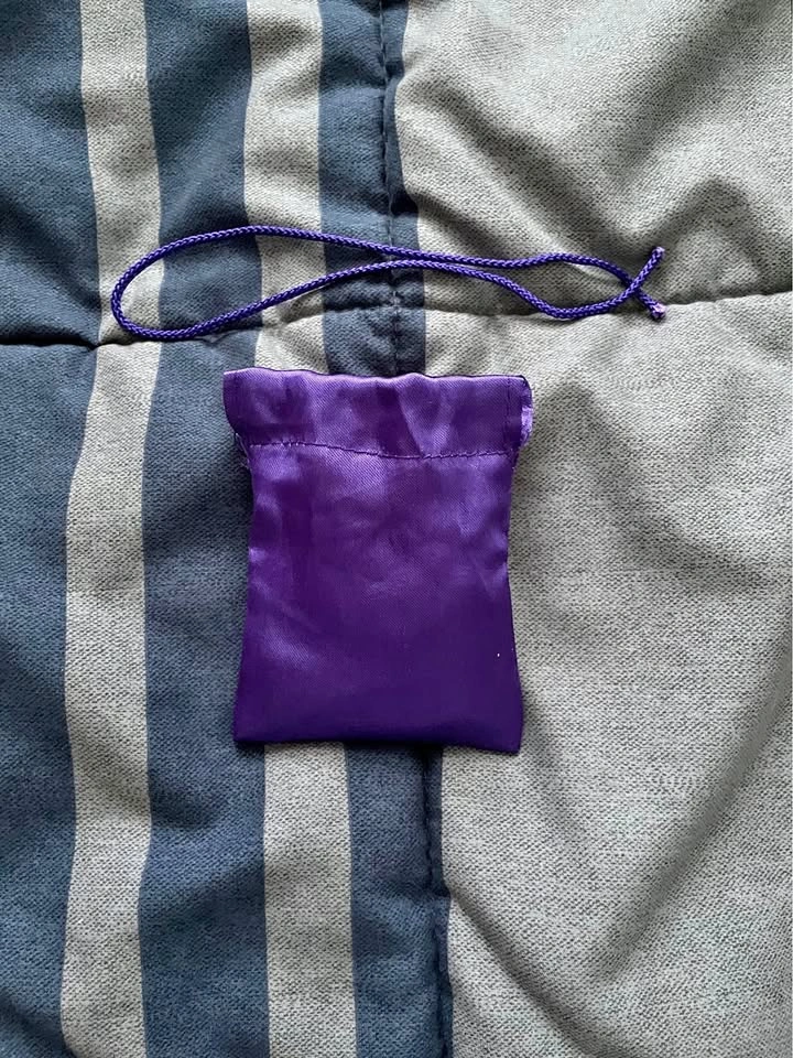 Purple Satin Pouch