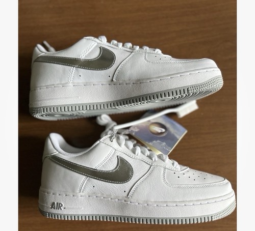 Size 7 - Nike Air Force 1 Low Color of the Month - White Silver - photo 2