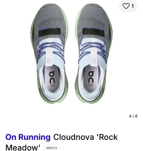 On Cloudnova Rock Meadow Men’s Gray/Green Sneakers