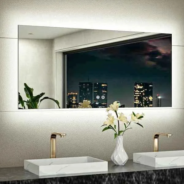 KeonJinn 48x24 Inch Backlit 3 Colour LED Light Mirror BRAND NEW thumbnail