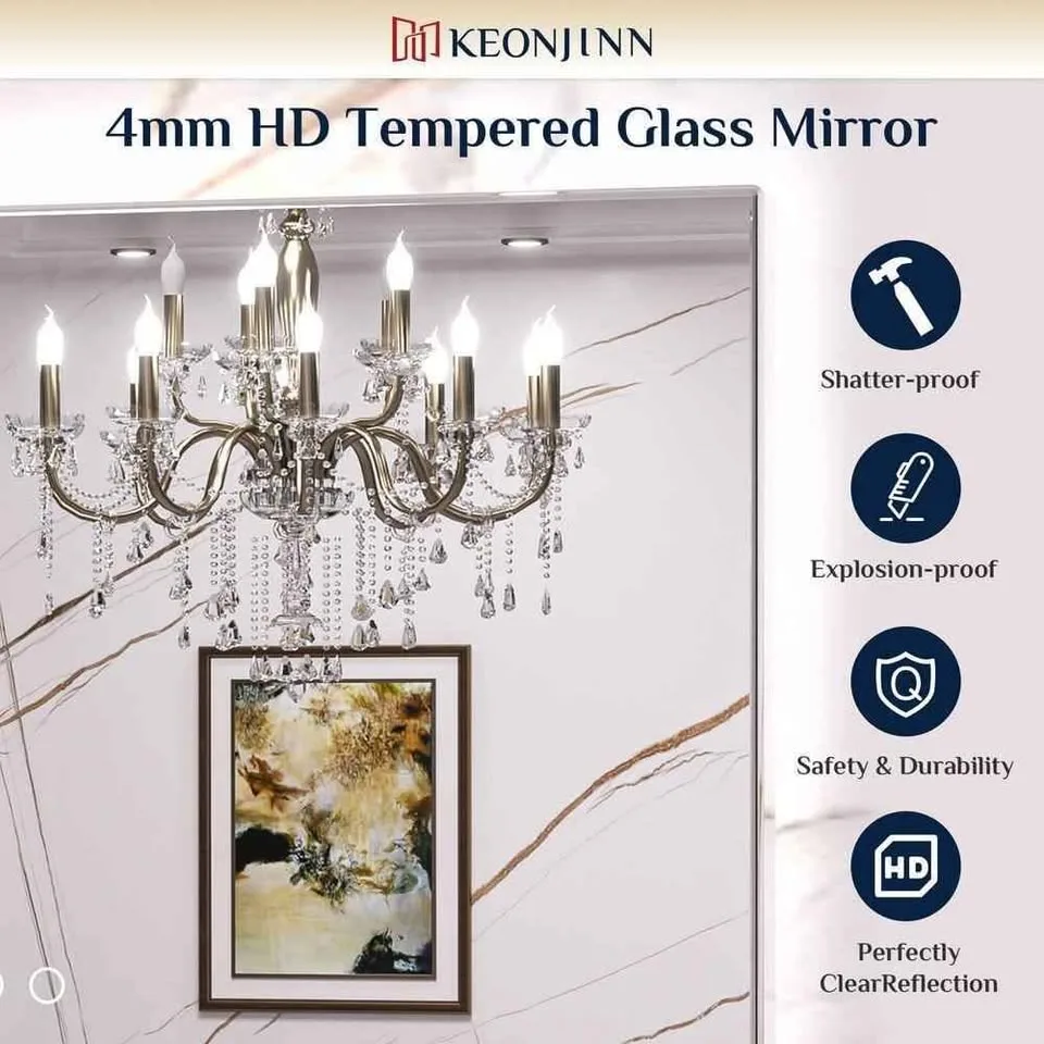 KeonJinn 48x24 Inch Backlit 3 Colour LED Light Mirror BRAND NEW image indicator(3)