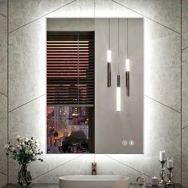 KeonJinn 24x36 Inch Backlit 3 Colour LED Light Mirror BRAND NEW thumbnail