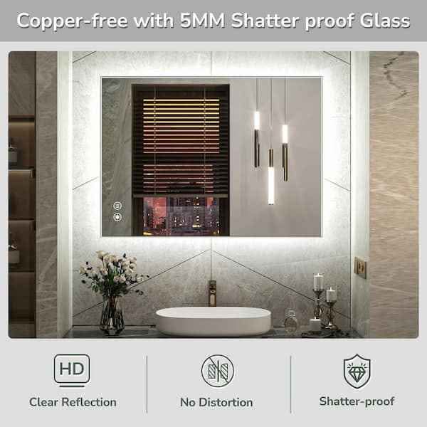 KeonJinn 24x36 Inch Backlit 3 Colour LED Light Mirror BRAND NEW - photo 3