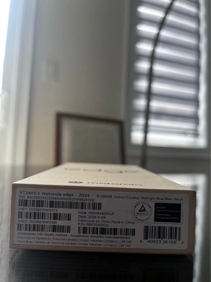 Sealed Motorola Edge (2024) 256GB Midnight Blue - photo 2