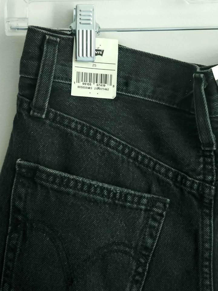 NEW Levi's Ribcage Shorts Black – Women's Size 25 – NWT - photo 5
