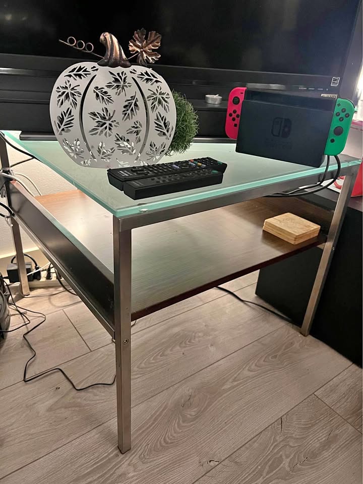 Glass Coffee table with tray