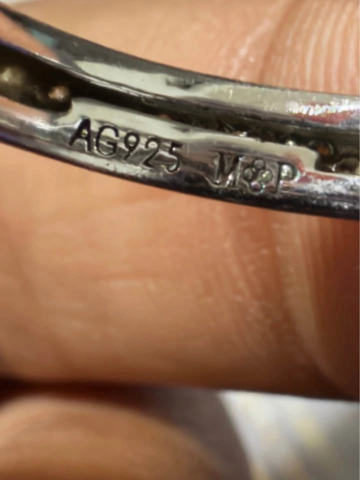 Sterling silver band with masonite stones - photo 2