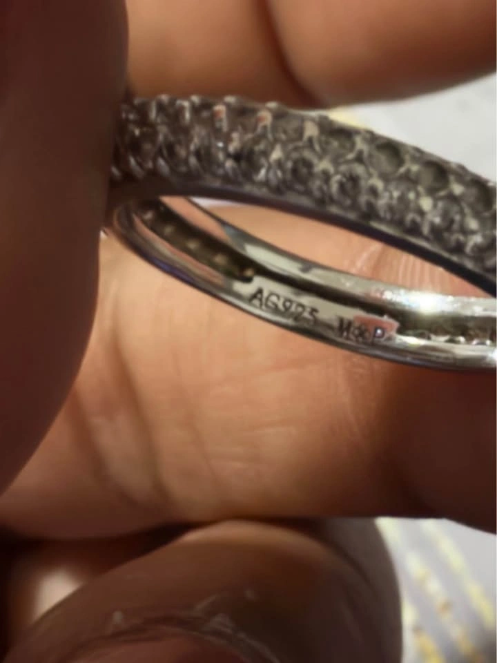 Sterling silver band with masonite stones - photo 3