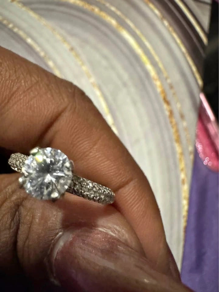 Size 6.5 Sterling Silver Cubic Zirconia Band