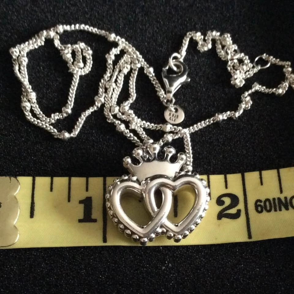 Retired Pandora 925 Crown & Interwined 2 hearts trade - photo 3