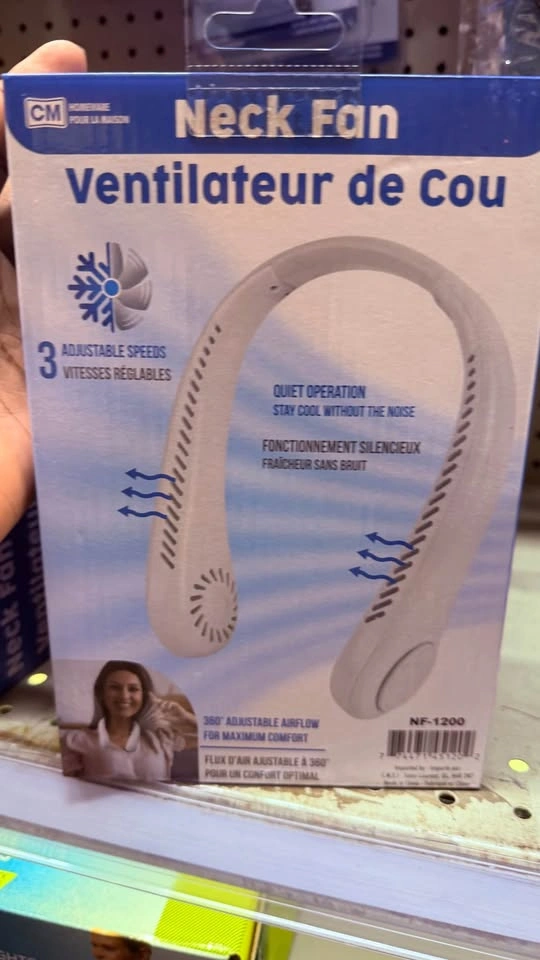 Portable Neck Fan – Rechargeable, 3 Speed Adjustable - photo 2