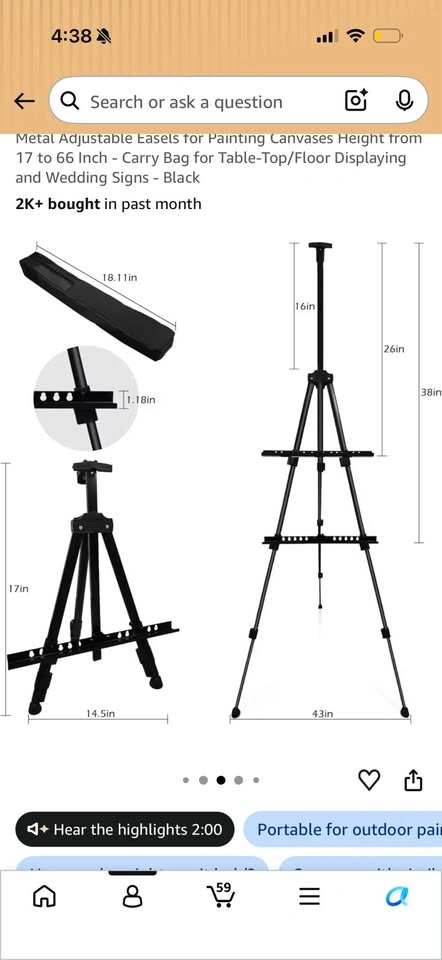 Ns Jymb Metal Adjustable Easel - photo 2
