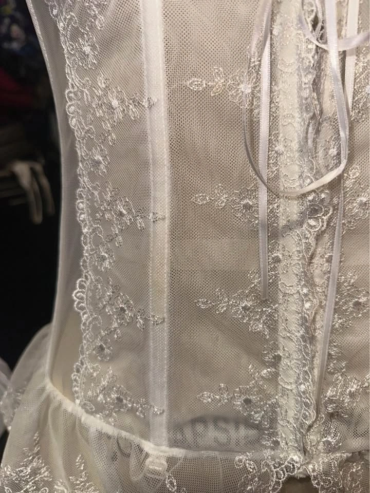 LA VIE EN ROSE WHITE LACE CORSET TOP - photo 4
