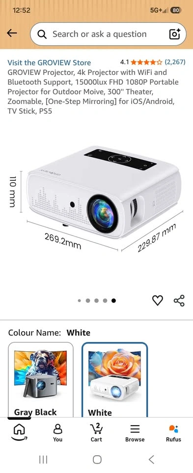 GROVIEW Projector- open to negotiate - photo 3