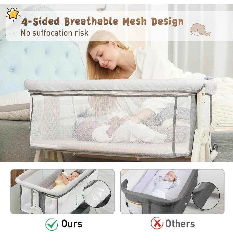 3-in-1 Convertible Baby Bassinet and Bedside Sleeper - photo 3