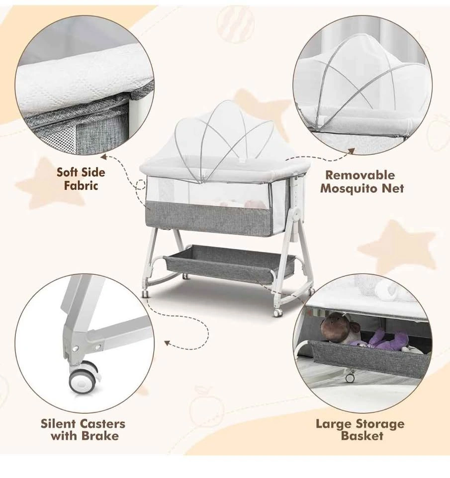 3-in-1 Convertible Baby Bassinet and Bedside Sleeper - photo 5