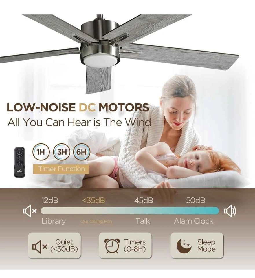 Vagizm 52-Inch Ceiling Fan with LED Light and Remote (New) - photo 5