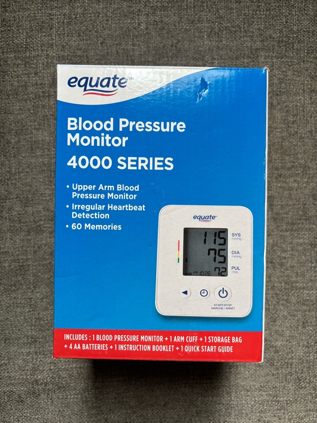 Equate 4000 Series Blood Pressure Monitor