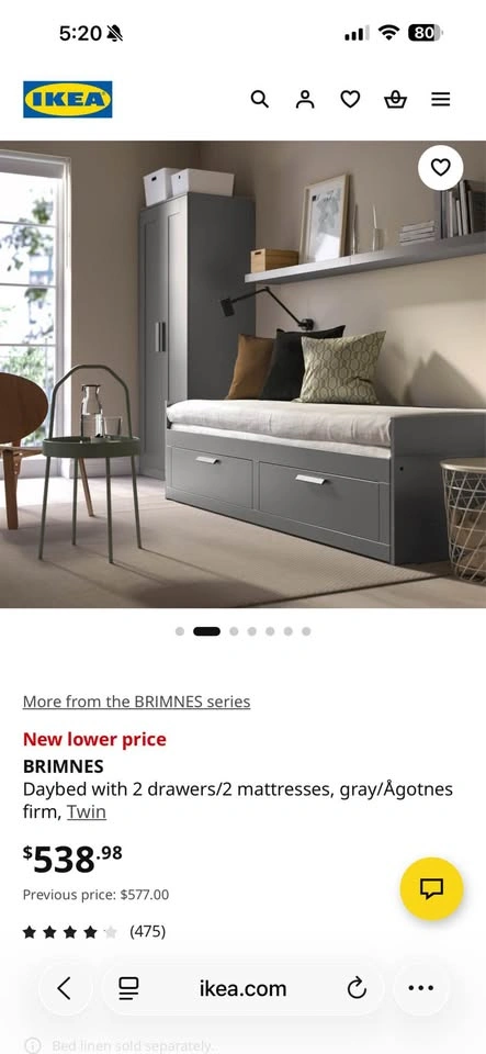 IKEA BRIMNES Daybed with 2 Drawers - photo 2