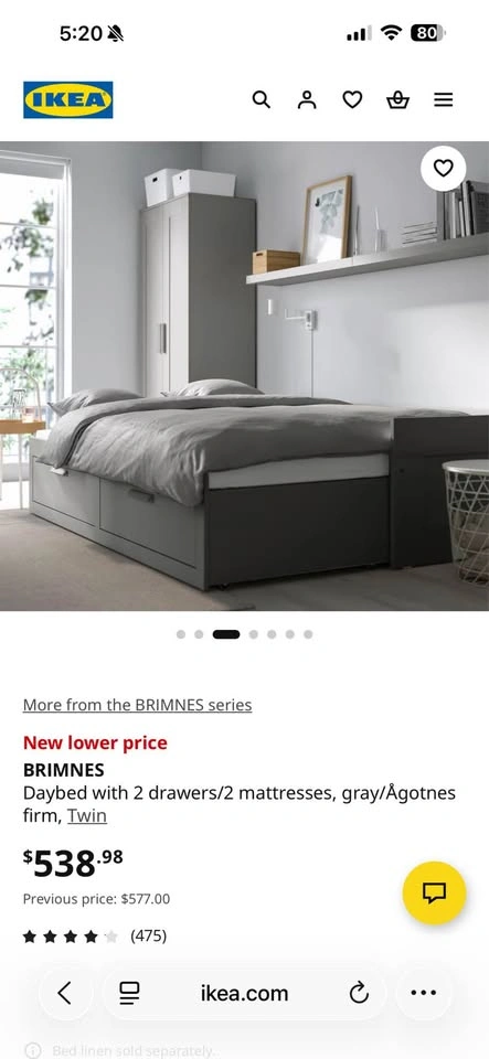 IKEA BRIMNES Daybed with 2 Drawers - photo 3
