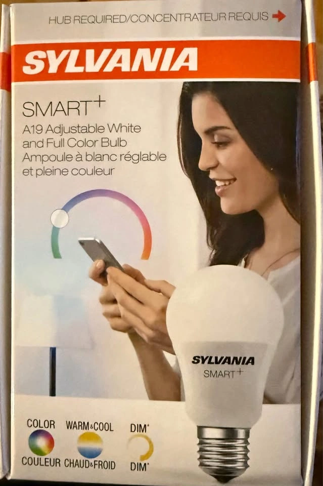 4 Brand New Sealed Sylvania Smart+ A19 Color Bulbs