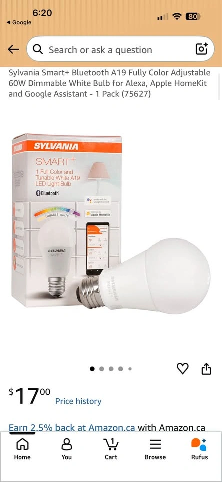 4 Brand New Sealed Sylvania Smart+ A19 Color Bulbs - photo 5