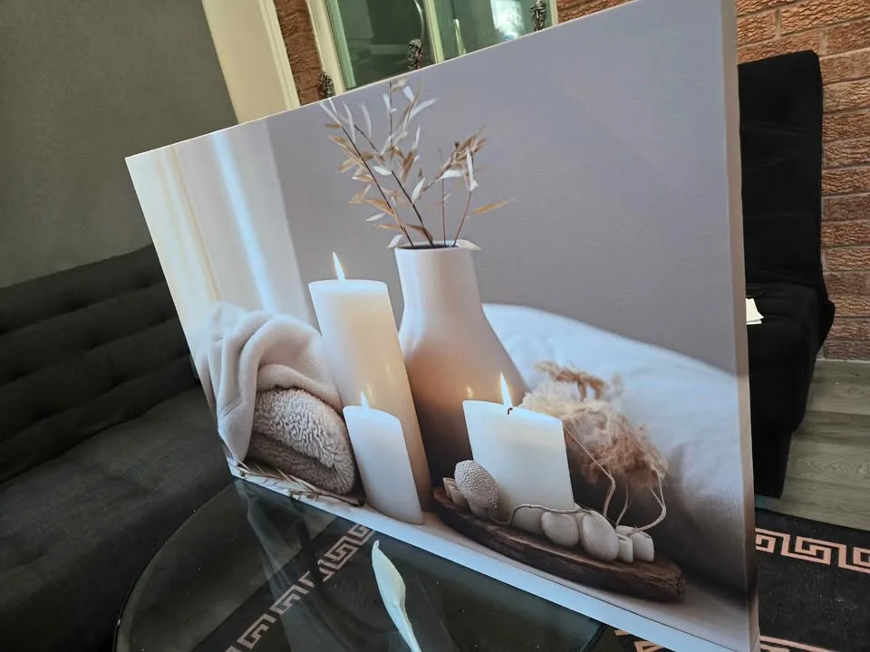 Wall art Candles wrapped canvas picture. image indicator(5)