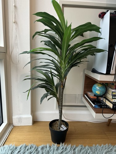 Artificial Green Plant in Black Pot