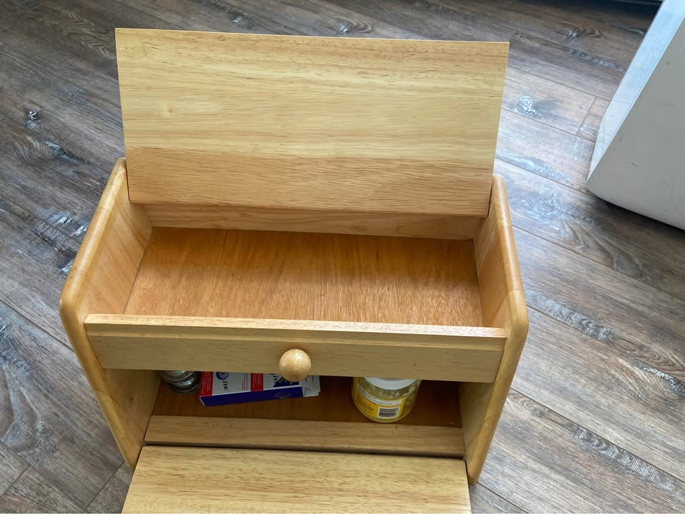 Wooden Storage Box with Drawer & Lid - photo 2