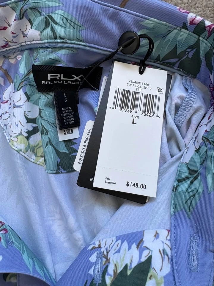 RLX Ralph Lauren Floral Golf Polo Size Large - photo 2