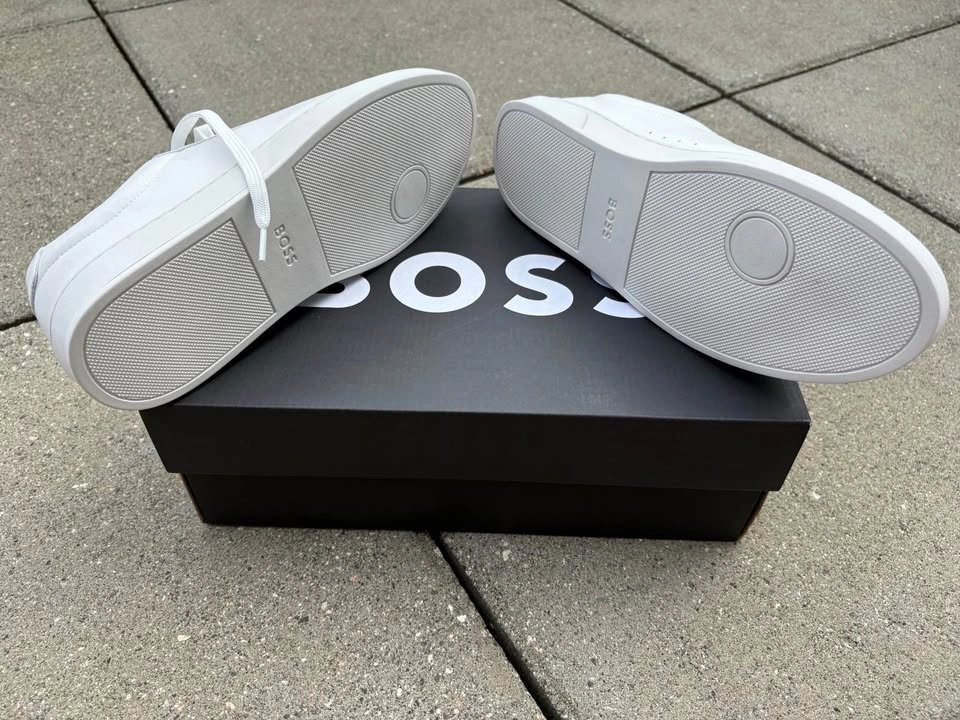 BNIB BOSS Kieran Tenn Allt White Leather Sneakers - photo 3